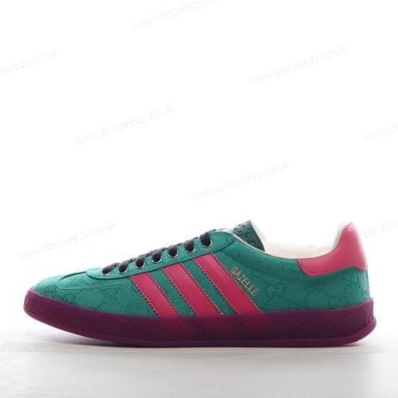 Cheap Adidas x Gucci Gazelle GG Monogram ‘Green Pink Green’ IE4795
